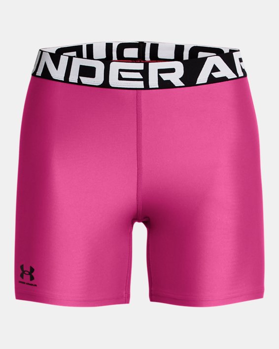 Shorts HeatGear® Middy para mujer, Pink, pdpMainDesktop image number 3